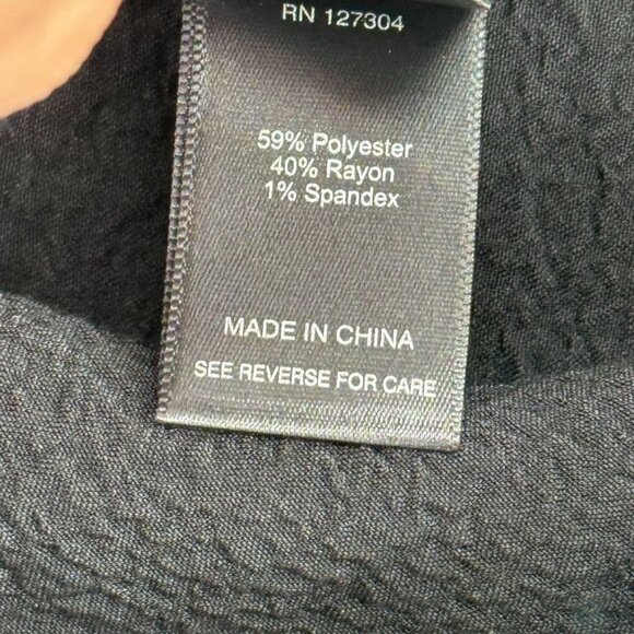 Ali Miles Black Cowl Neck crinkle Tunic Top size 2X plus Pockets women's - Picture 6 of 12